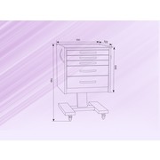 СТОЛИК МЕДИЦИНСКИЙ ПОДКАТНОЙ СМП-В5П1 