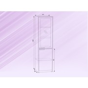 ШКАФ МЕДИЦИНСКИЙ ОДНОСТВОРЧАТЫЙ С РАСПАШНЫМИ ДВЕРЬМИ (стекло/металл) И ПОЛКАМИ АРТ. ШМР-1 